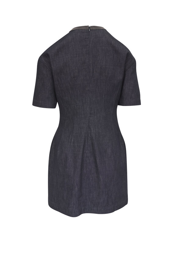 Brunello Cucinelli Denim Twill Monili T-Shirt Dress - view 3