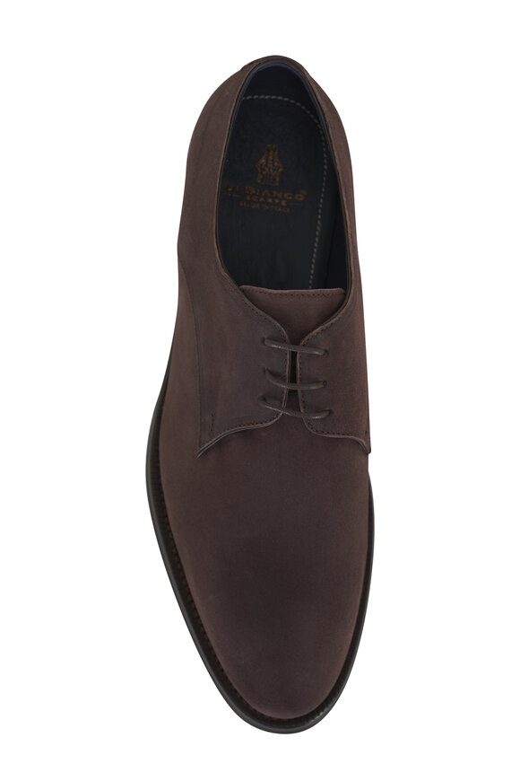 Di Bianco - Dark Brown Suede Lace Up Dress Shoe