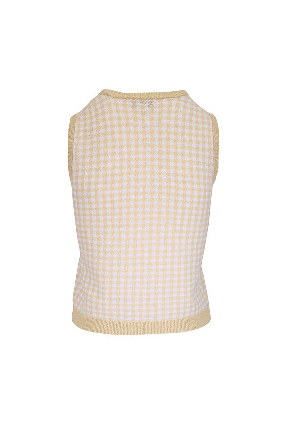 Vince Off White & Maiz Gingham Tank - view 5