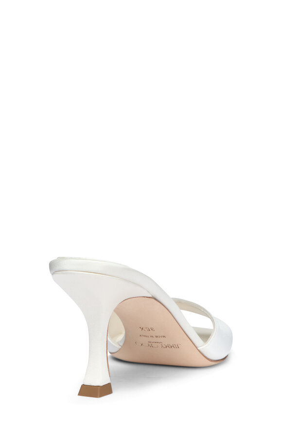 Jimmy Choo Skye Ivory Satin Sandal, 70mm - view 3