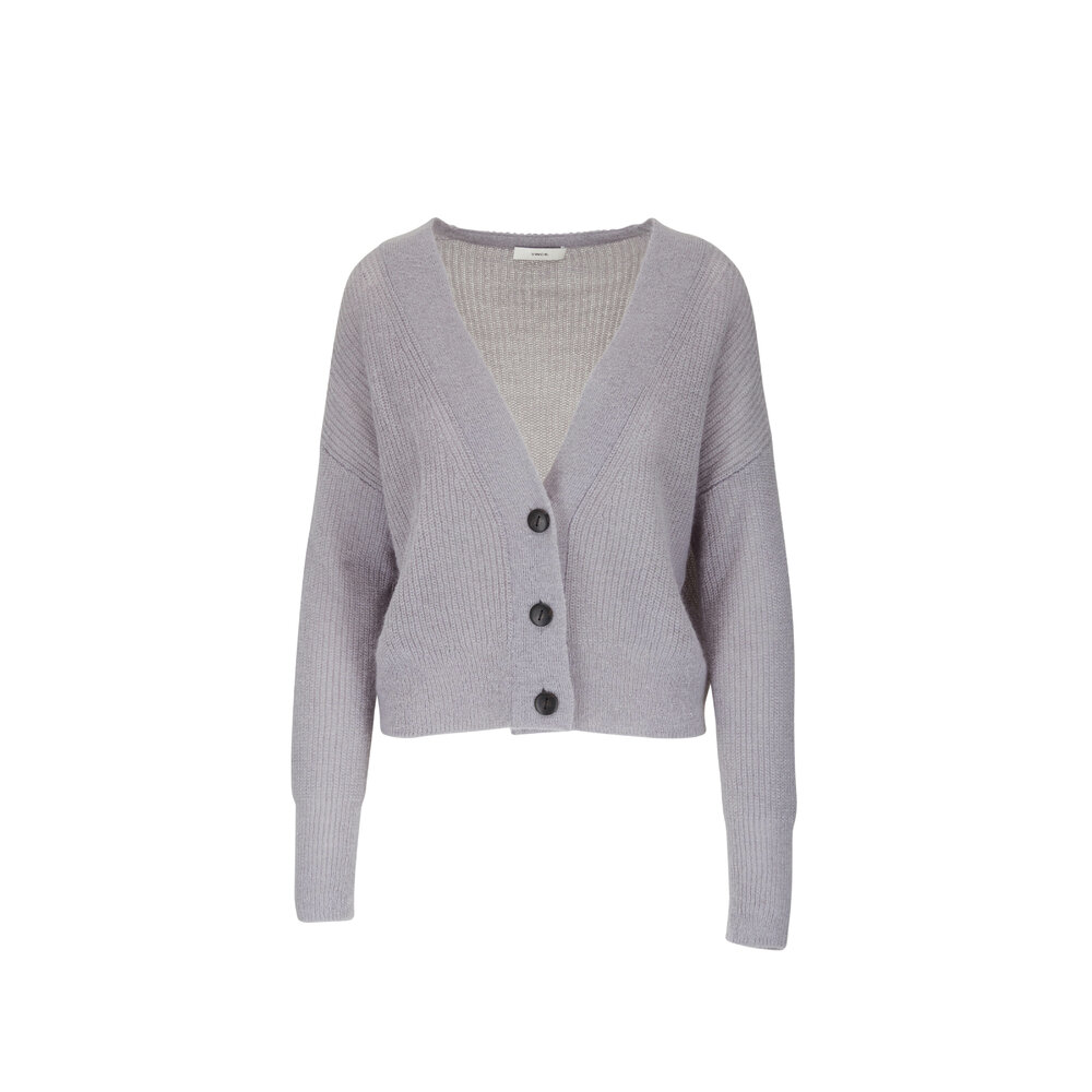 トップス Feather Damage Cardigan gray Gray Feather-Damaged Cardigan