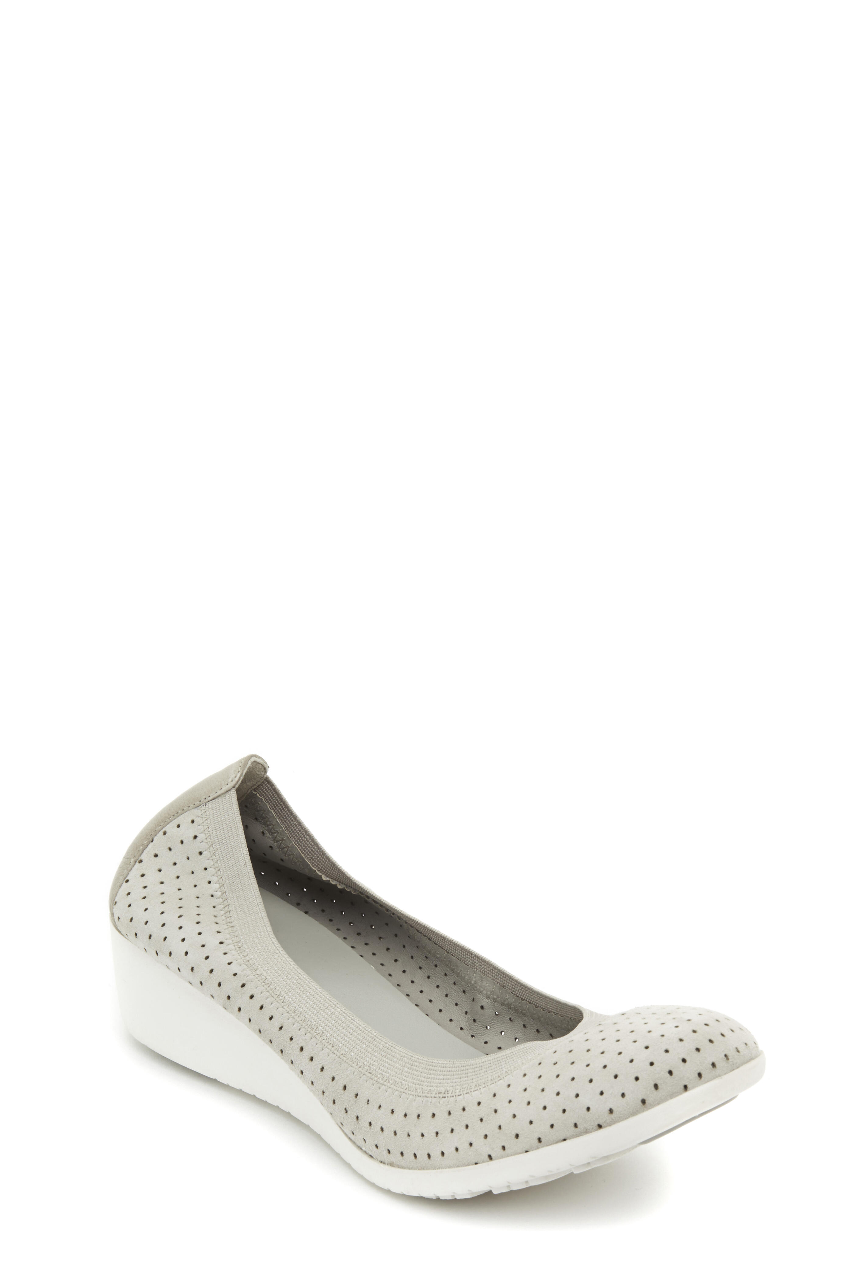 Cole Haan - Gilmore Gray Suede Perforated Wedge, 40mm