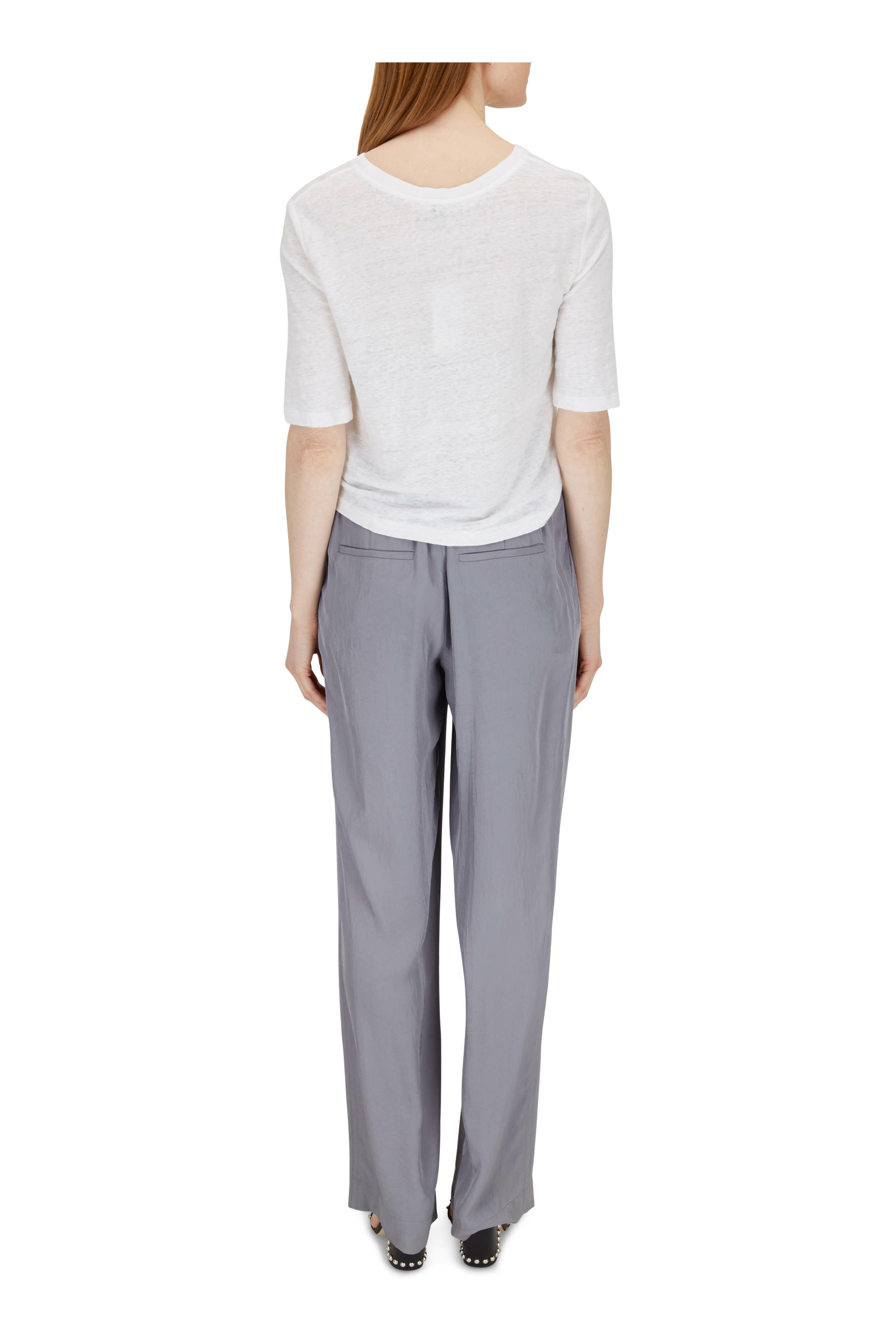 Jimmy Choo - Matty Black Leather & Silver Studs Mule, 85mm