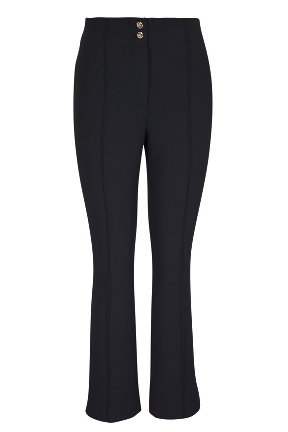 Veronica Beard Black Kean High Waist Crop Pant