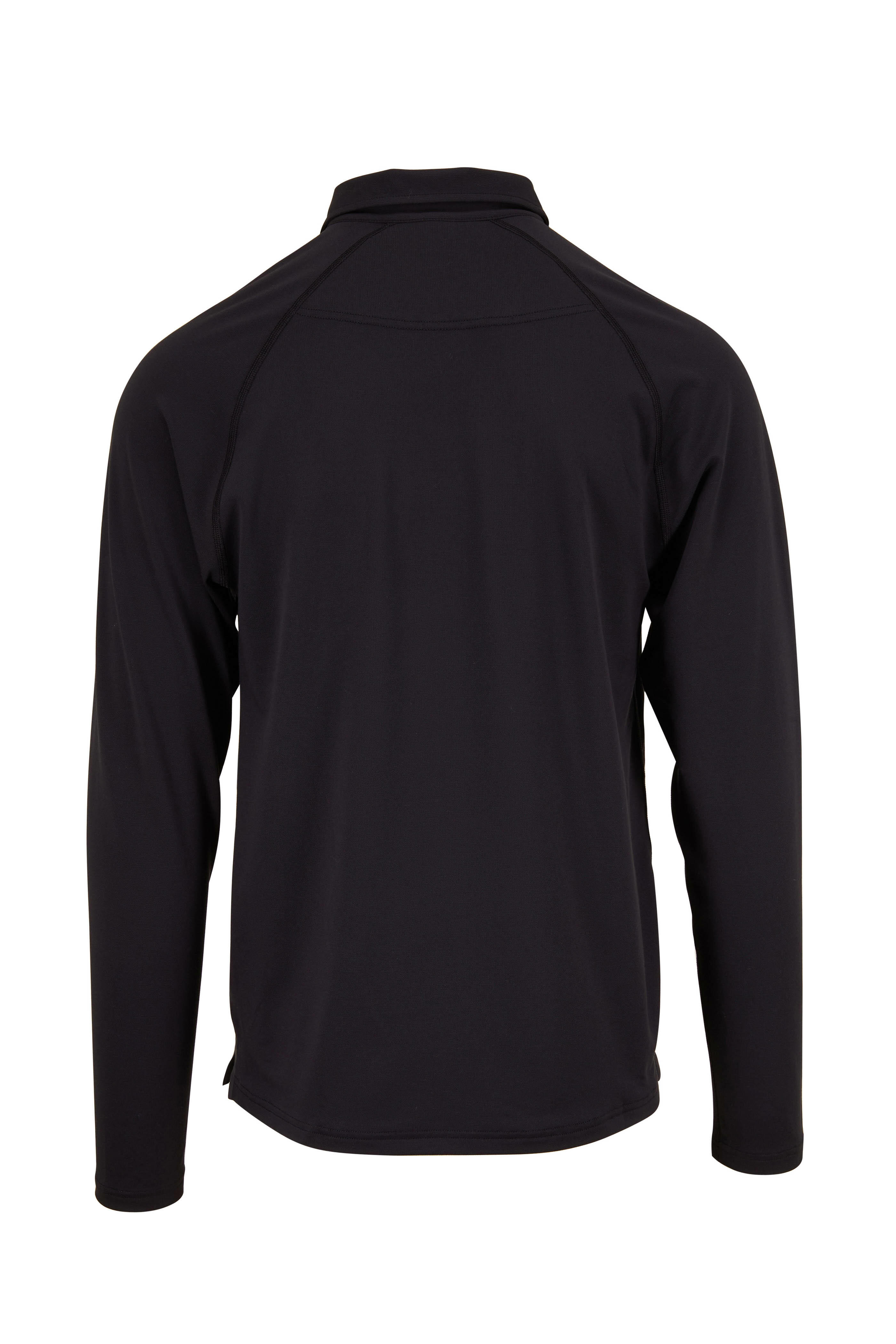 Rhone Apparel - Delta Black Piqué Long Sleeve Polo
