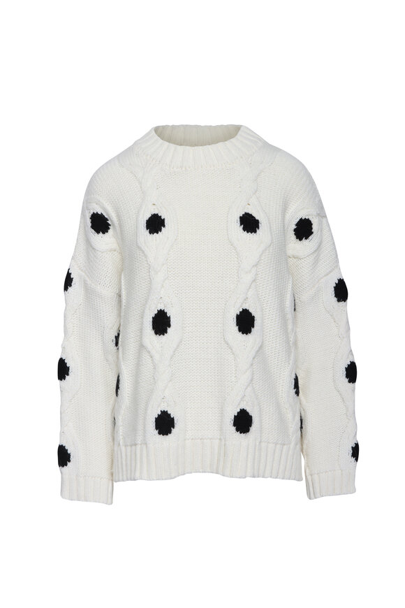 Essentiel Antwerp Ixel Ivory & Black Dotted Sweater