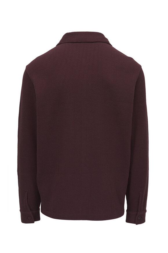 Vince - Burgundy Waffle Knit Shacket