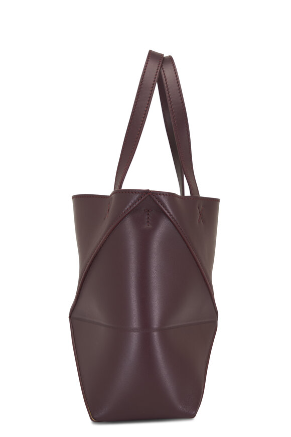 Loewe - Mini Puzzle Fold Dark Burgundy Leather Tote