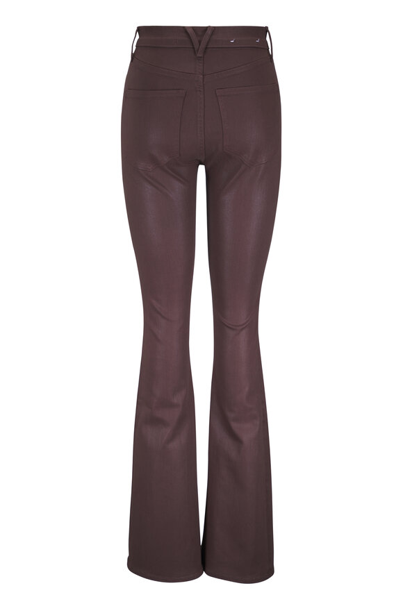 Veronica Beard Beverly Espresso Coated Skinny Flare Jean - view 2
