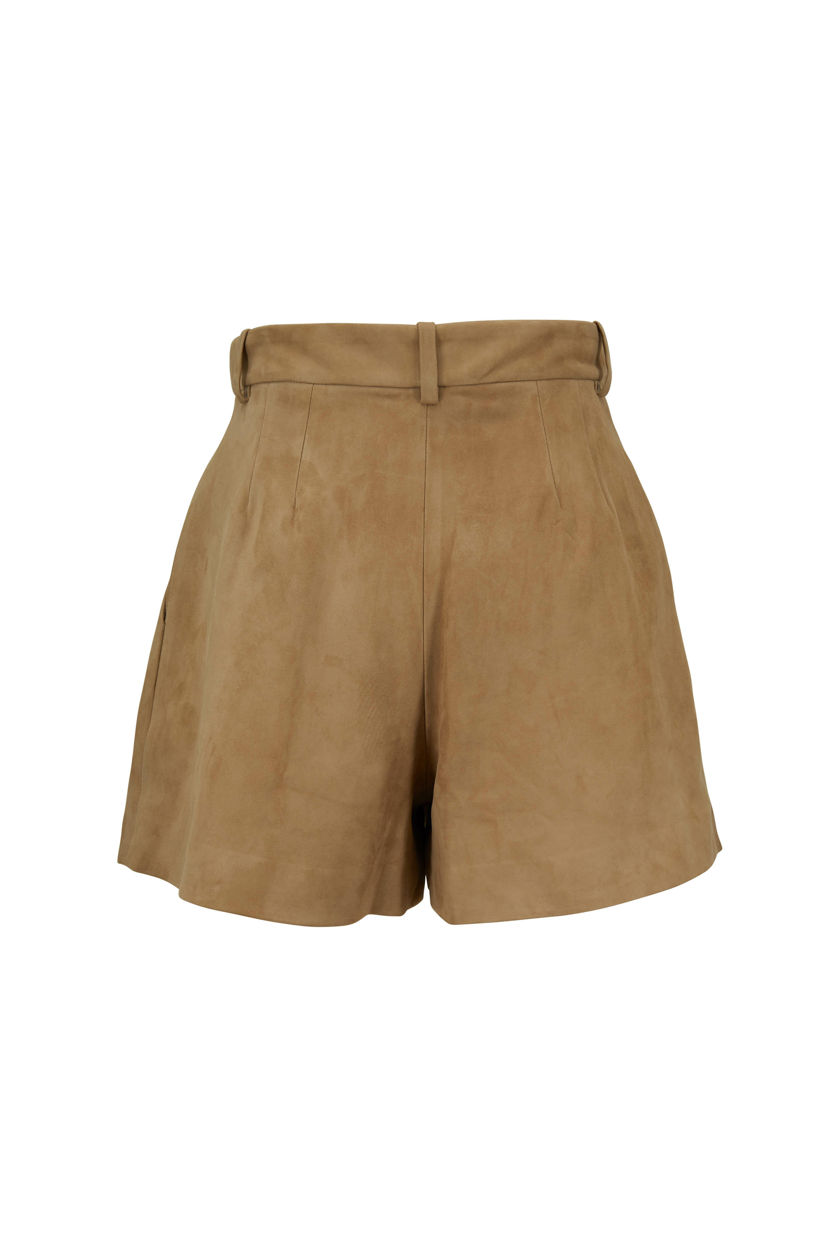 Nili Lotan - Roxana Beige Suede Shorts