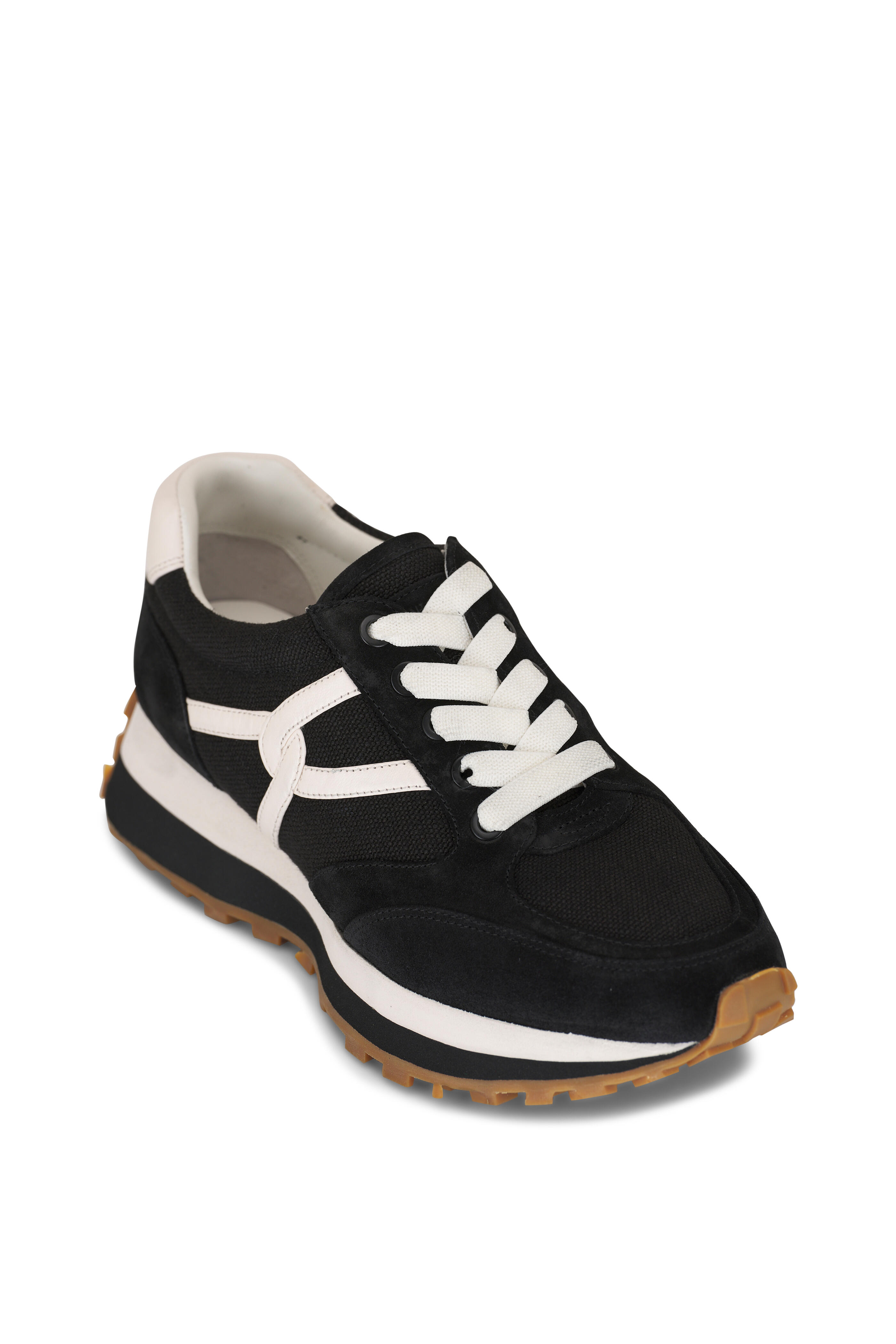 Veronica Beard - Valentina Black & White Suede Sneaker