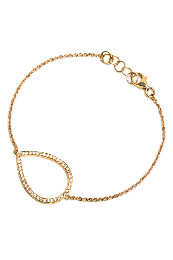 Bridget King 14k Gold Diamond Teardrop Bracelet - view 1