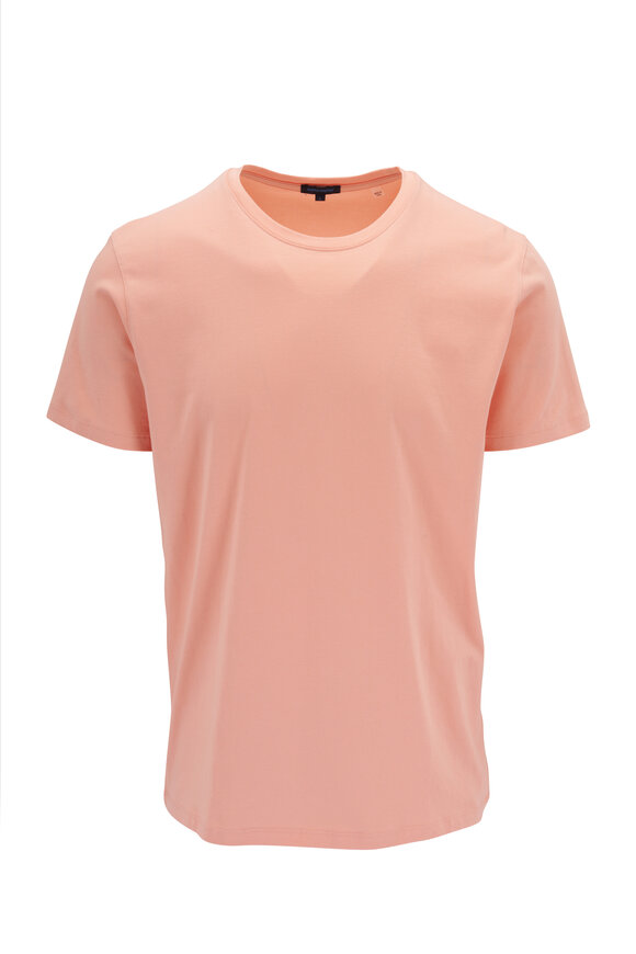 Patrick Assaraf - Papaya Short Sleeve Crewneck T-Shirt