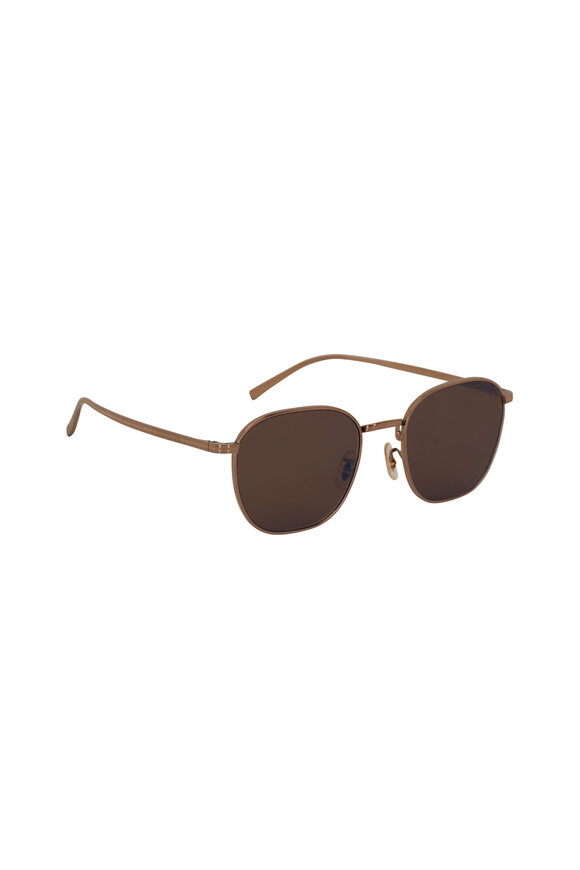 Oliver Peoples Ryann Gold & Brown Mirror Sunglasses  - view 1