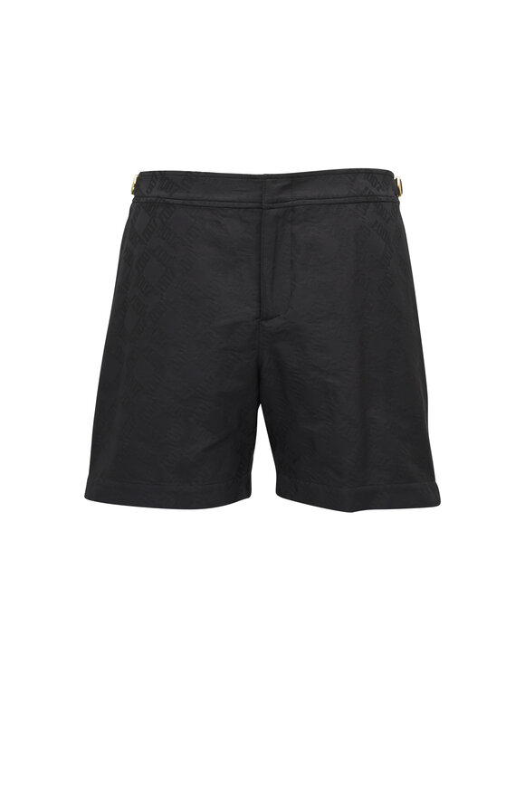 Orlebar Brown Bulldog Black 007 Monogram Swim Trunks