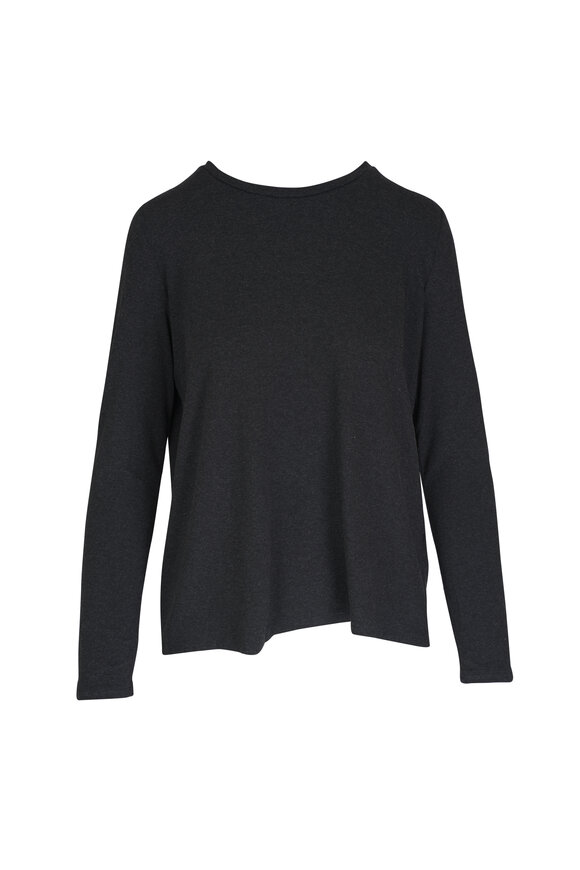 Majestic Anthracite Soft Touch Crewneck T-Shirt