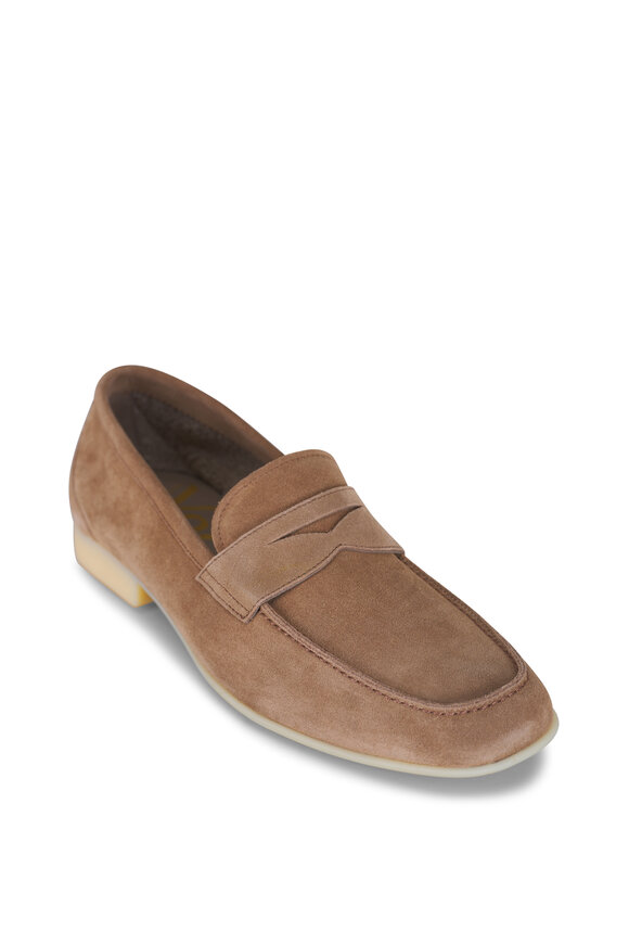 Fratelli Rossetti Yacht Portofino Beige Suede Penny Loafer