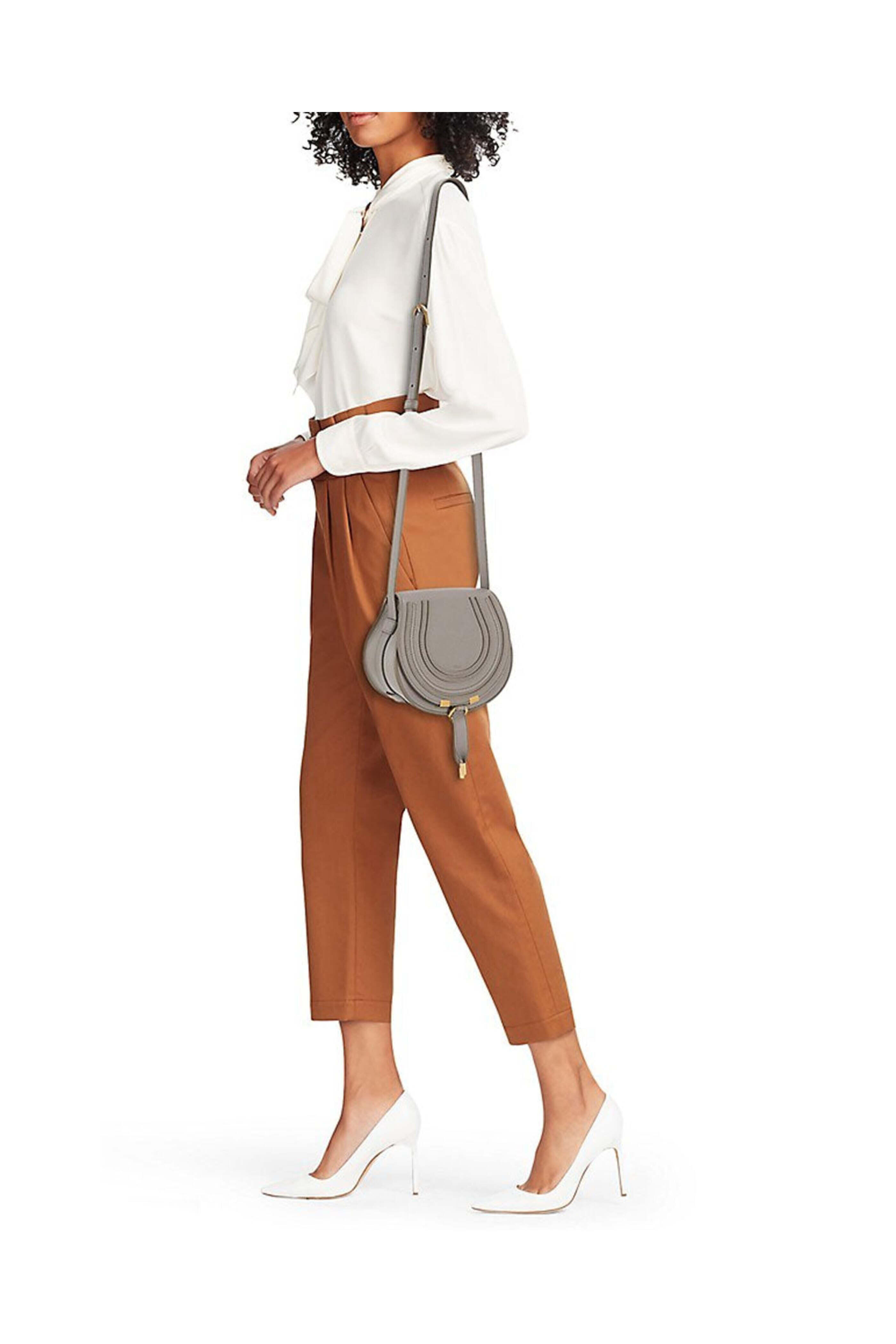 Chloé - Mini Marcie Crossbody Bag in Cashmere Grey