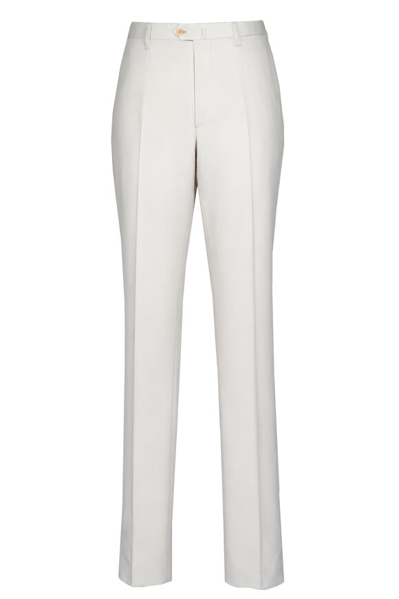 Cesare Attolini Stone Cotton & Wool Dress Pant - view 1