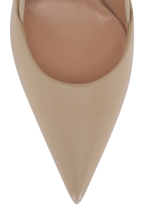 Gianvito Rossi Ascent Sand Leather Slingback, 55mm - view 5