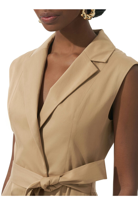 Carolina Herrera - Sand Belted Trench Midi Dress