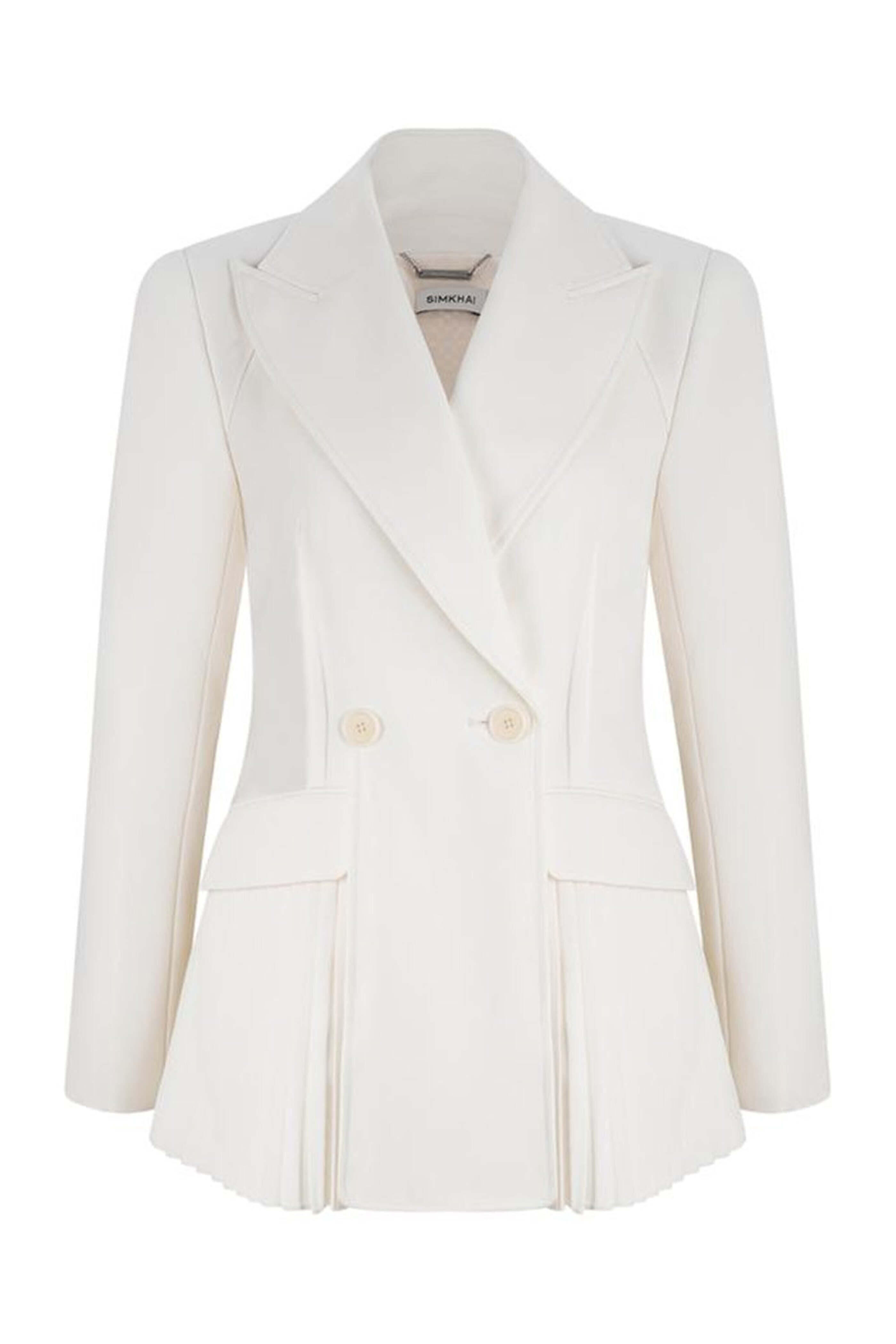 Simkhai - Eggshell Pleated Izzie Blazer