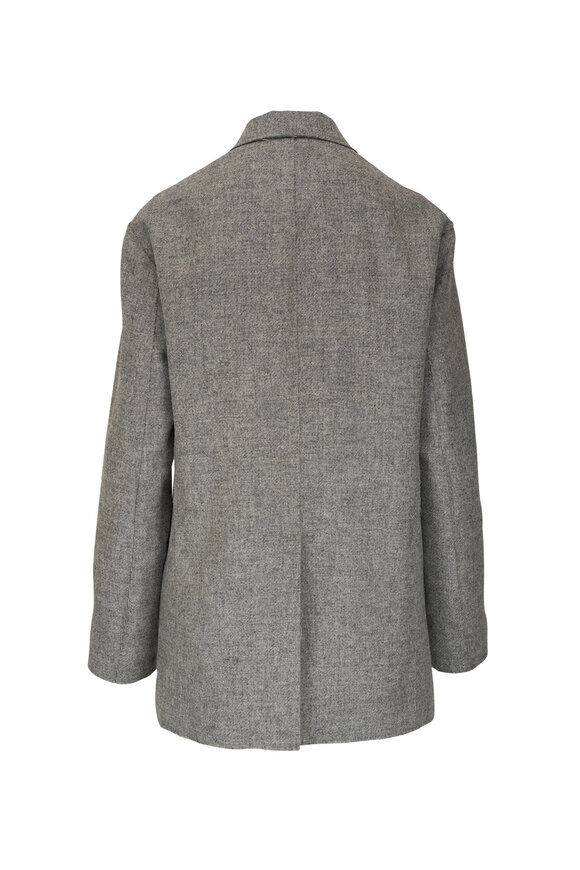 R13 - Raw Cut Ragged Heather Gray Blazer 