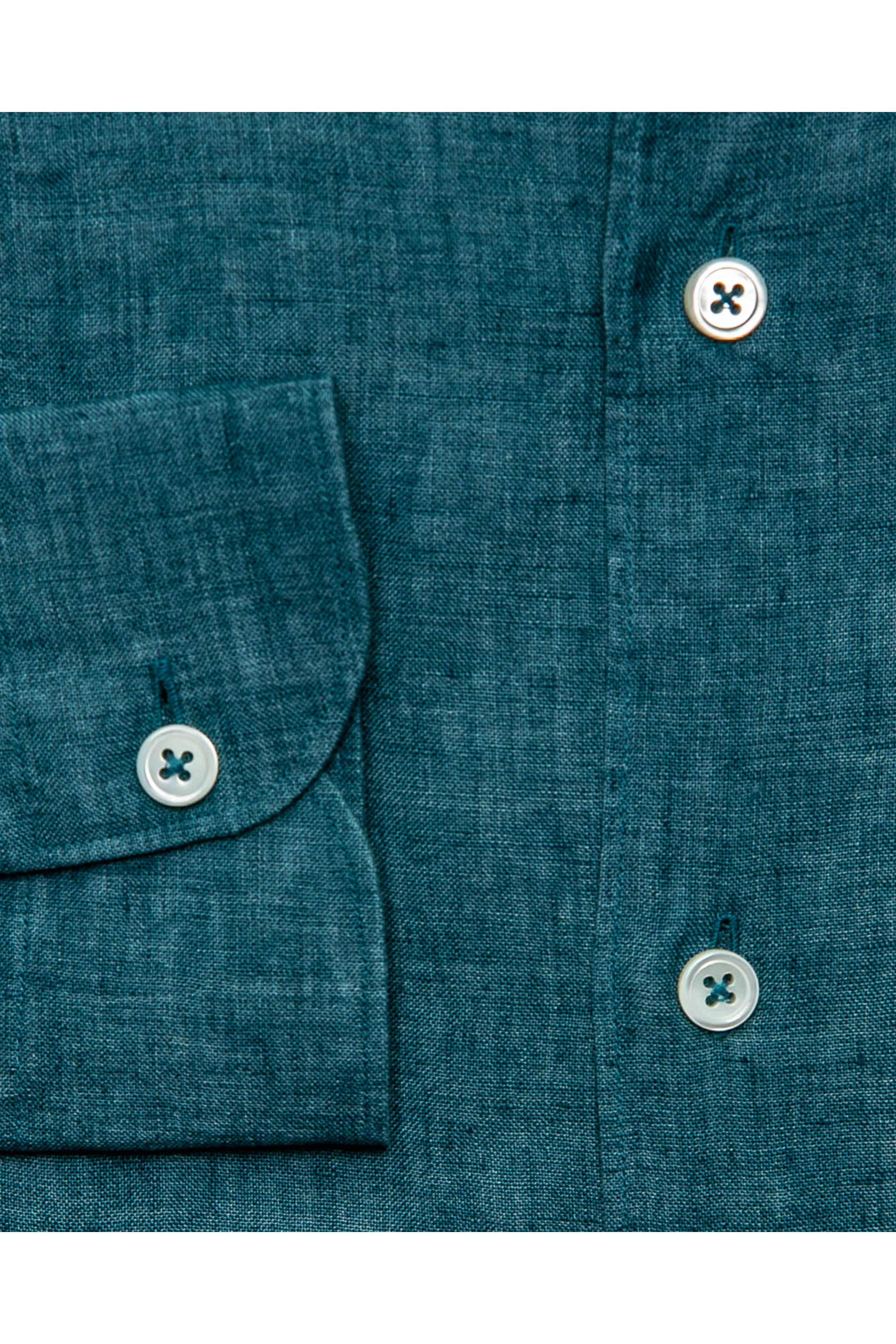 Zegna - Dark Turquoise Melange Shirt