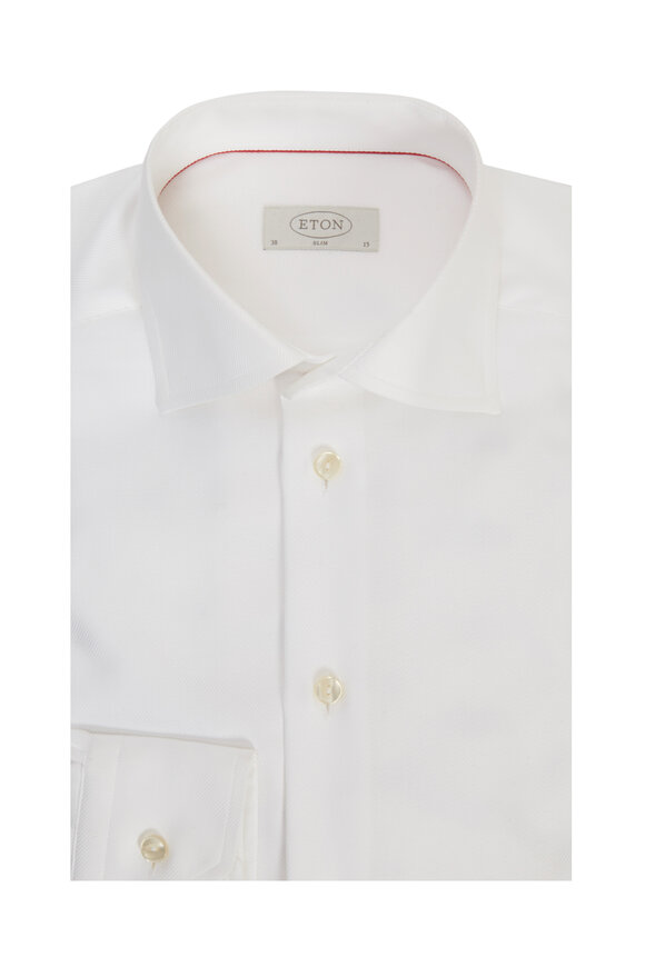 Eton White Cotton/silk Resort shirt - James Of Montpellier