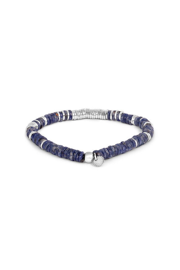 Tateossian - Sodalite Classic Disc Stretch Bracelet