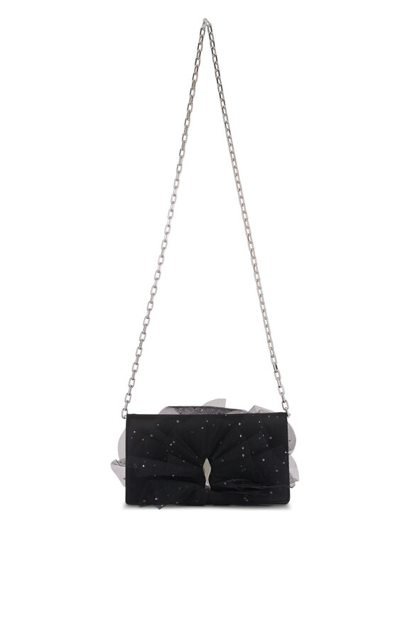 Christian Louboutin Bettina Black Tulle Clutch