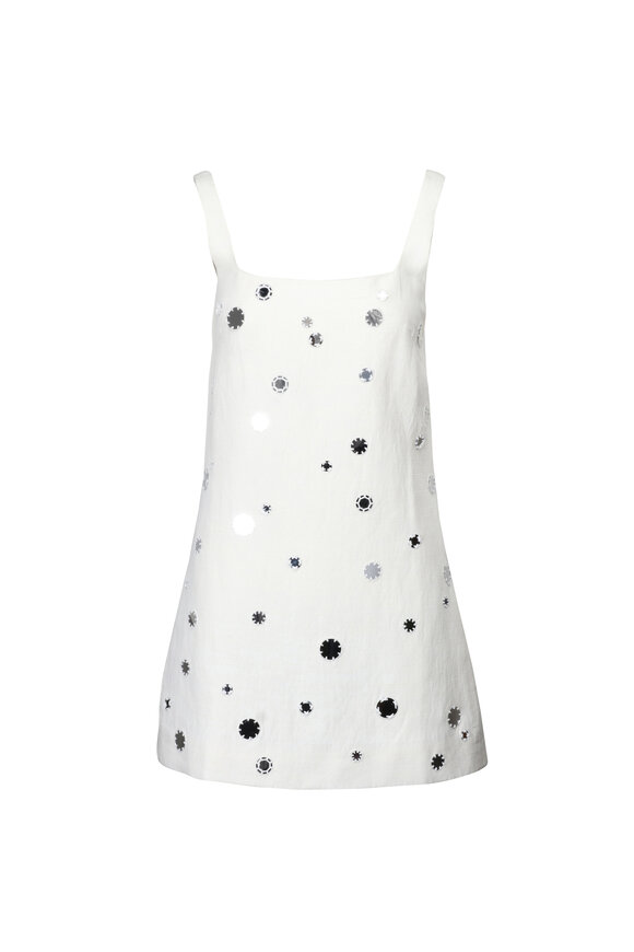 Tanya Taylor Cream Barton Mirror Mini Dress - view 1