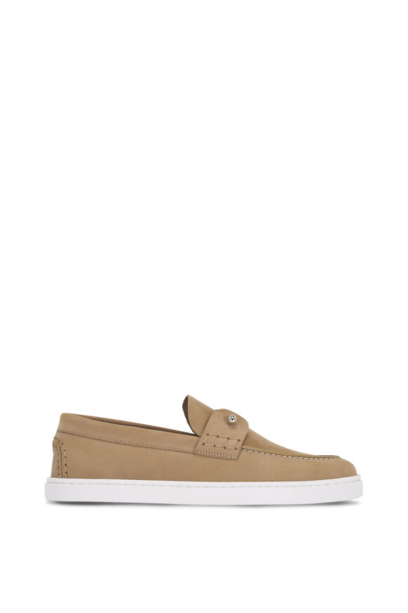 Christian Louboutin Chambeliboat Donna Beige Suede Loafer - view 3