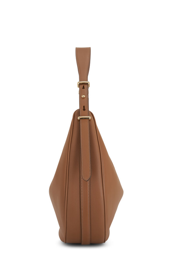 Prada - Large Arque Caramel Leather Shoulder Bag