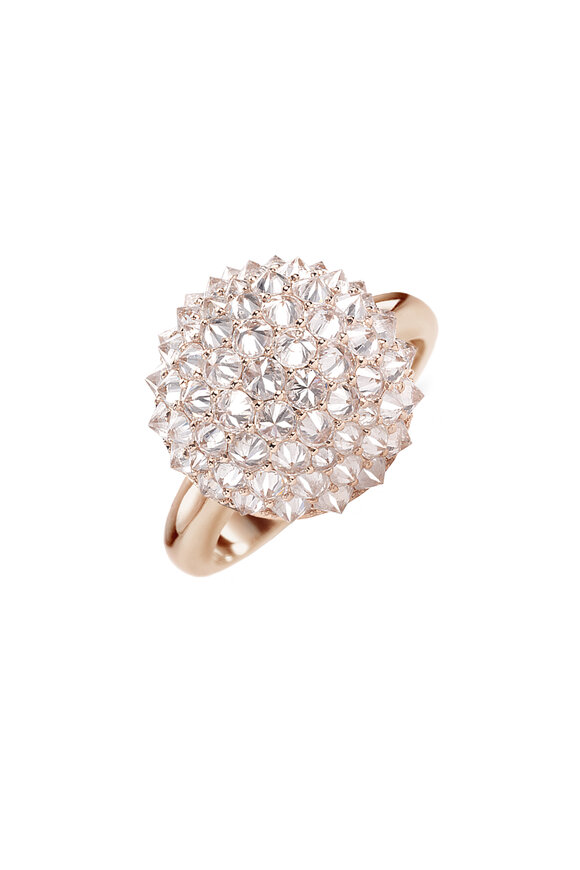 Nam Cho 18K Rose Gold Diamond Medium Ball Ring