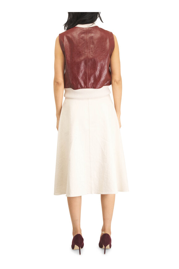 Dorothee Schumacher It's A Match Burgundy Leather Vest - view 3