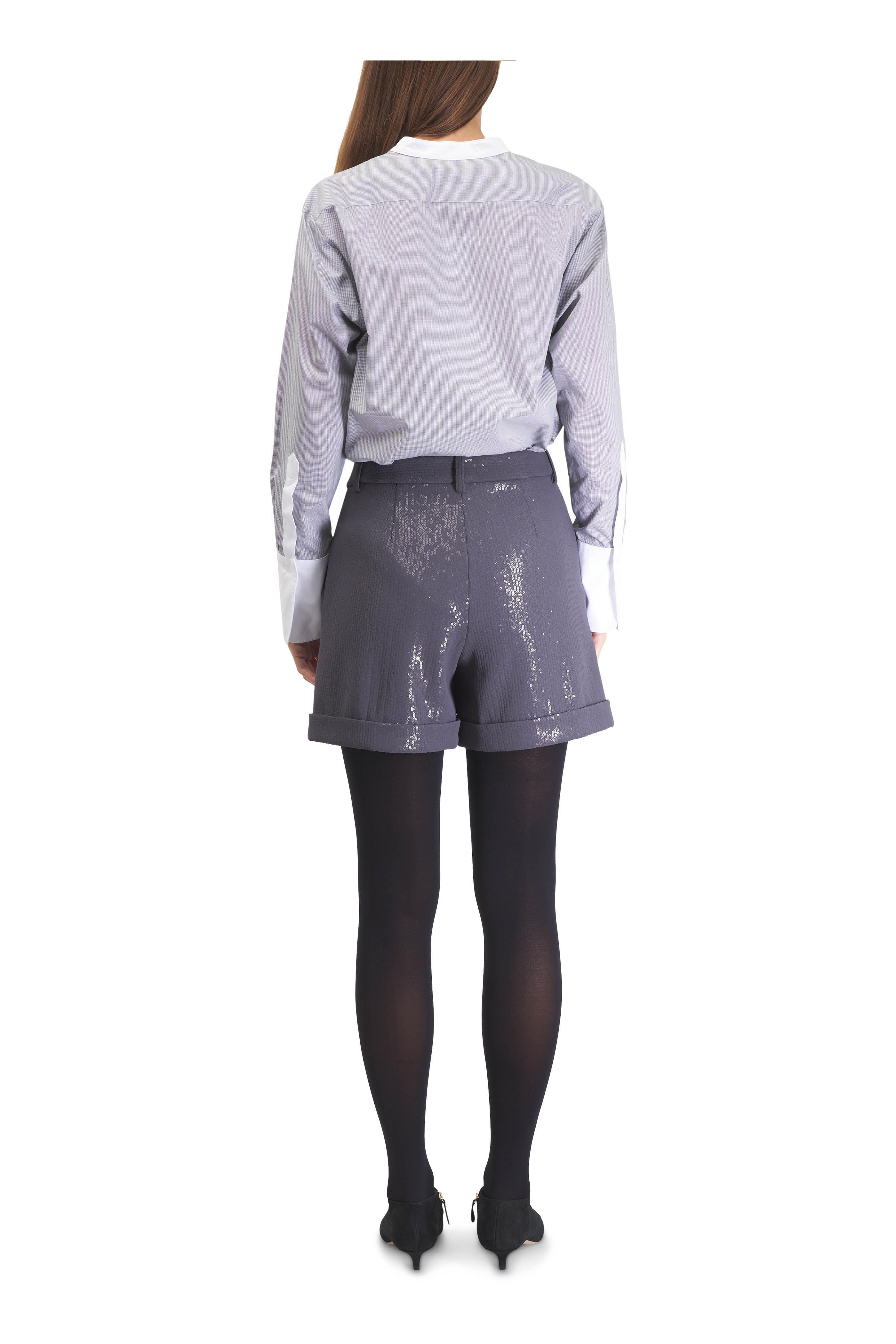 TWP - Cisco Beach Graphite Sequin Shorts