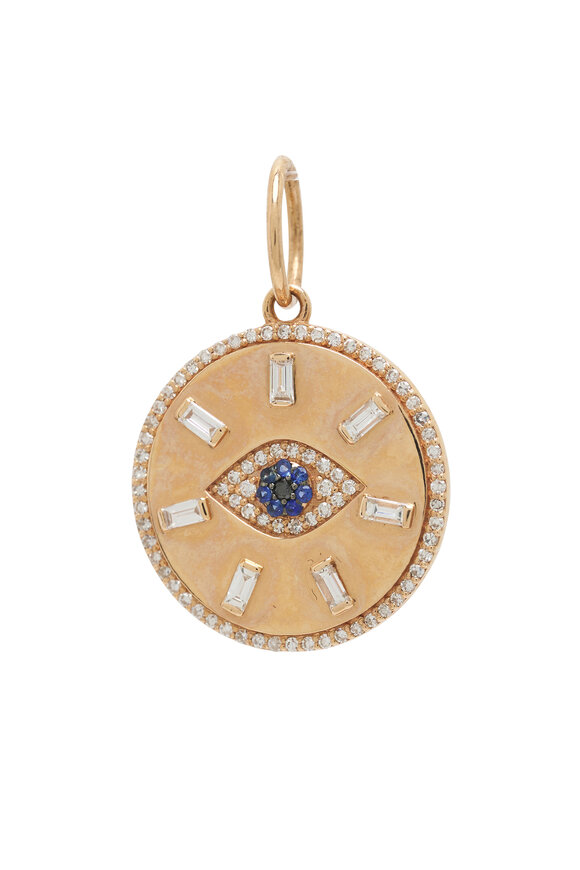 Kai Linz White Diamond Eye Disc Charm