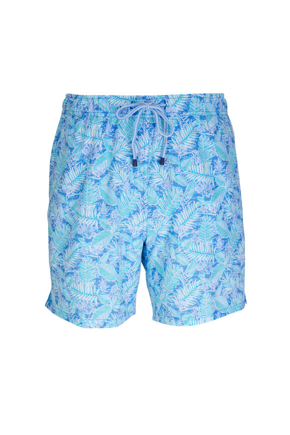 Peter Millar Seaglass Teal Grace Bay Botanical Swim Trunks