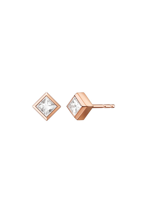 Melissa Kaye - 18k Diamond Margo Princess Studs