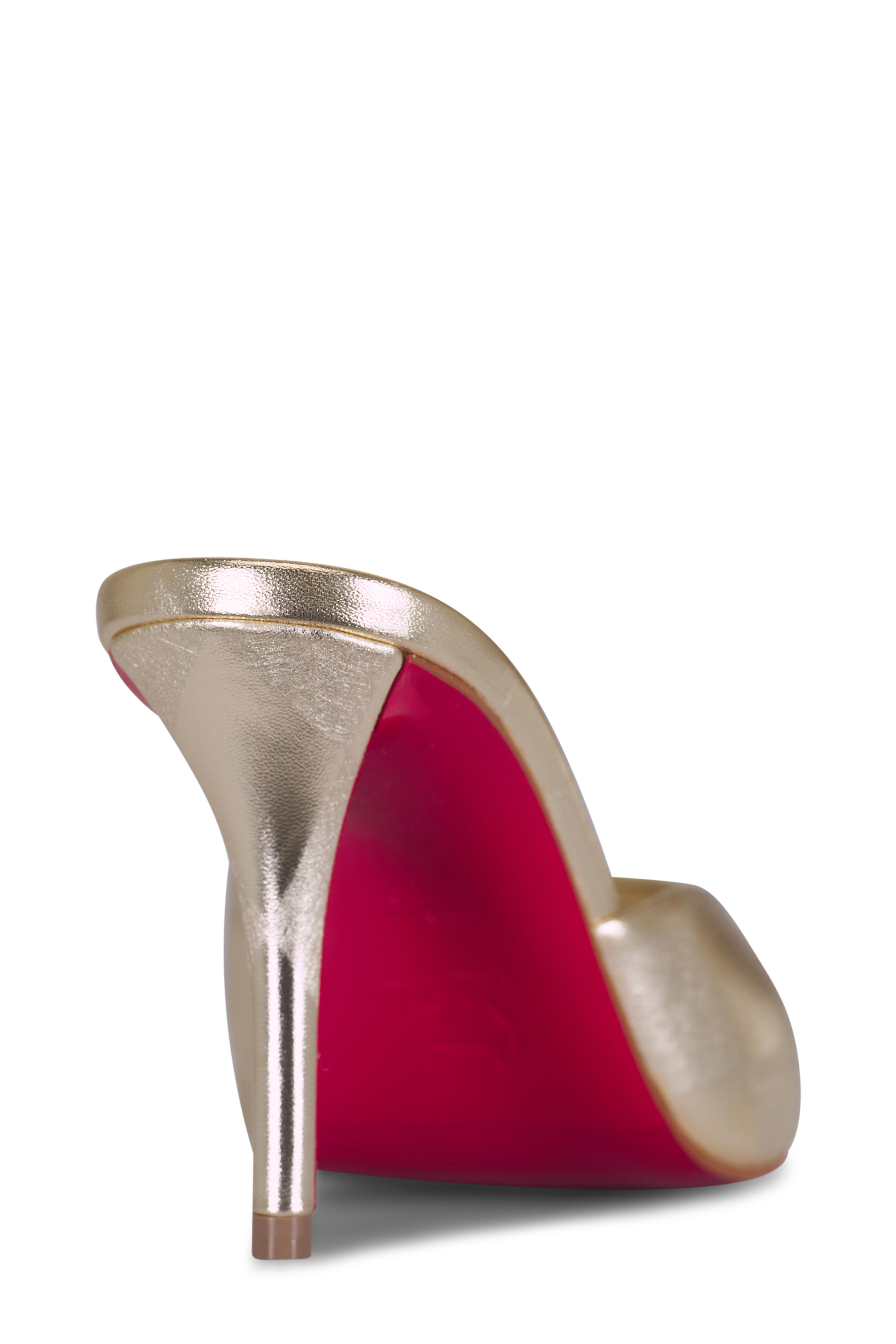 Christian Louboutin - Miss Z Platinum Diamond Laminated Mule, 80mm