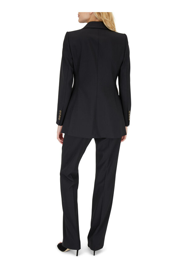 Dolce & Gabbana - Black Stretch Wool Single Button Blazer