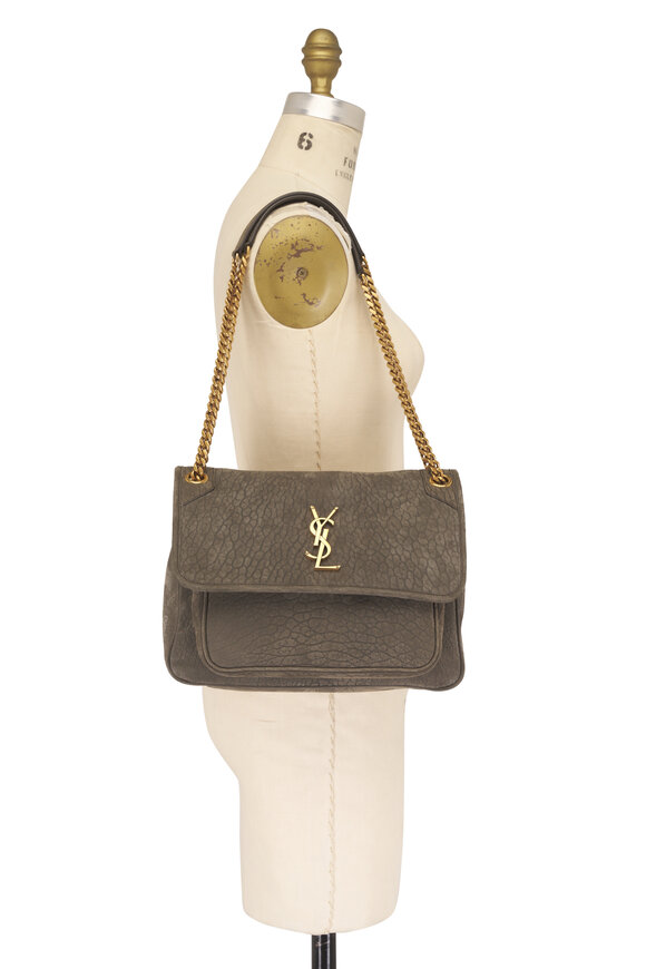 Saint Laurent Medium Niki Zinc Soft Bone Leather Shoulder Bag - view 5