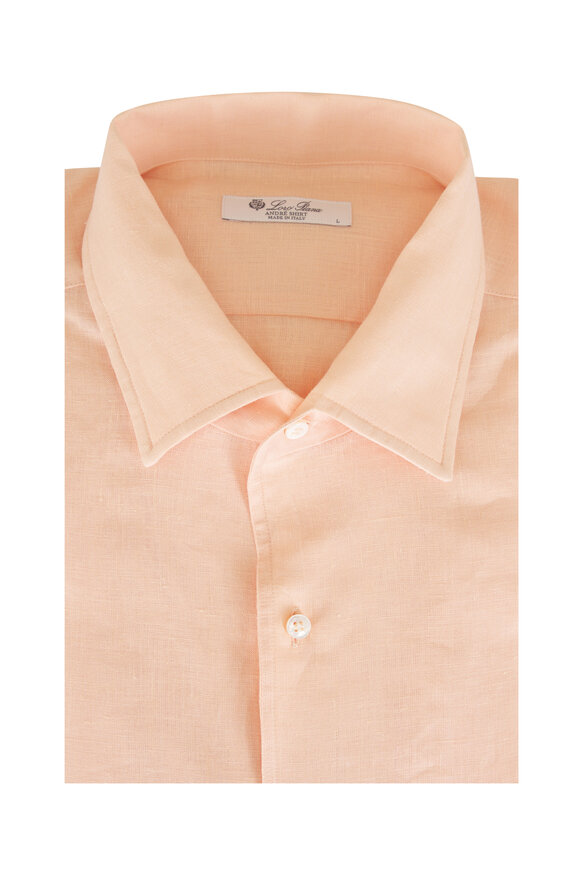 Loro Piana André Gardenia Linen Sport Shirt - view 1