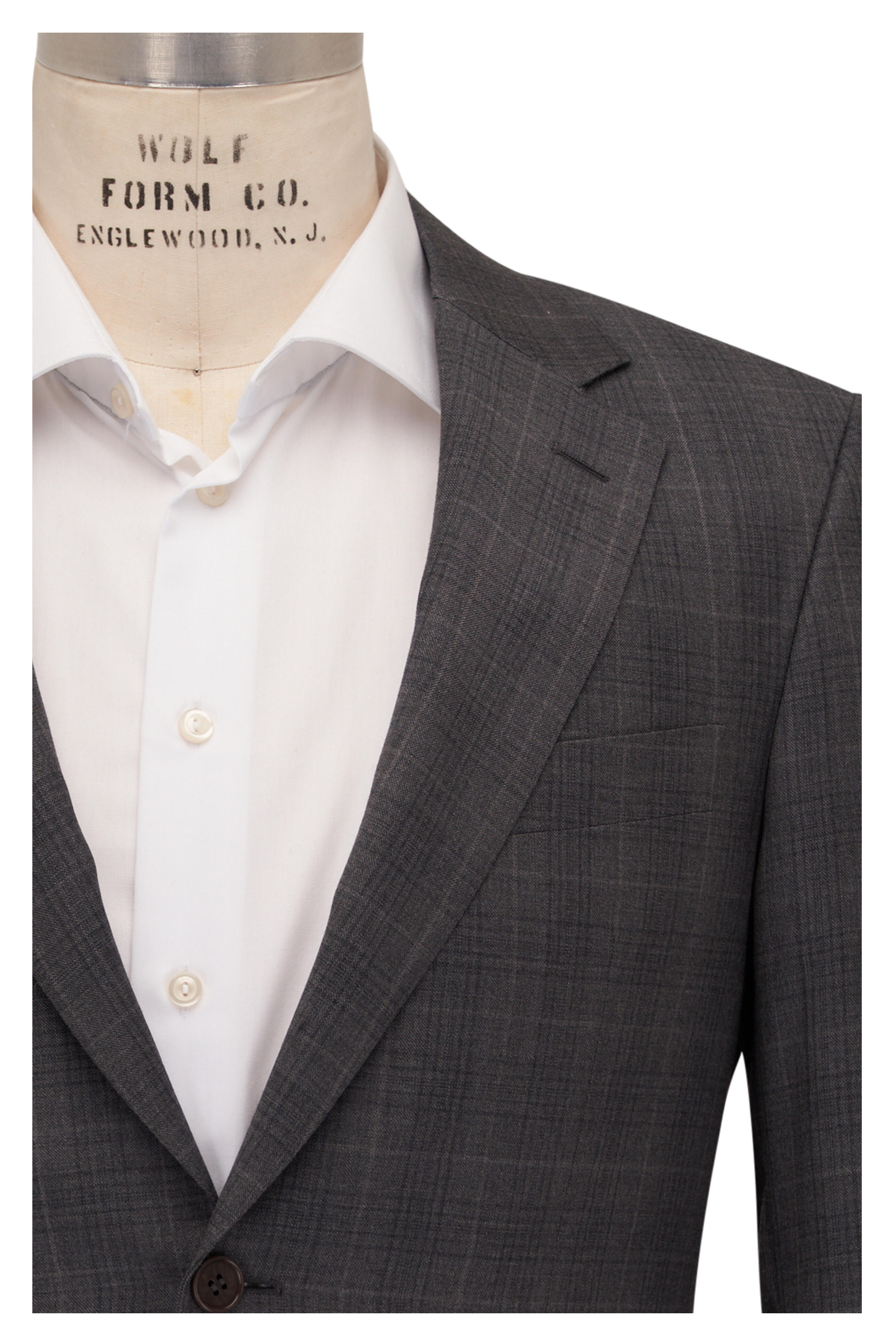 Canali - Light Gray Tonal Plaid Wool Suit | Mitchell Stores