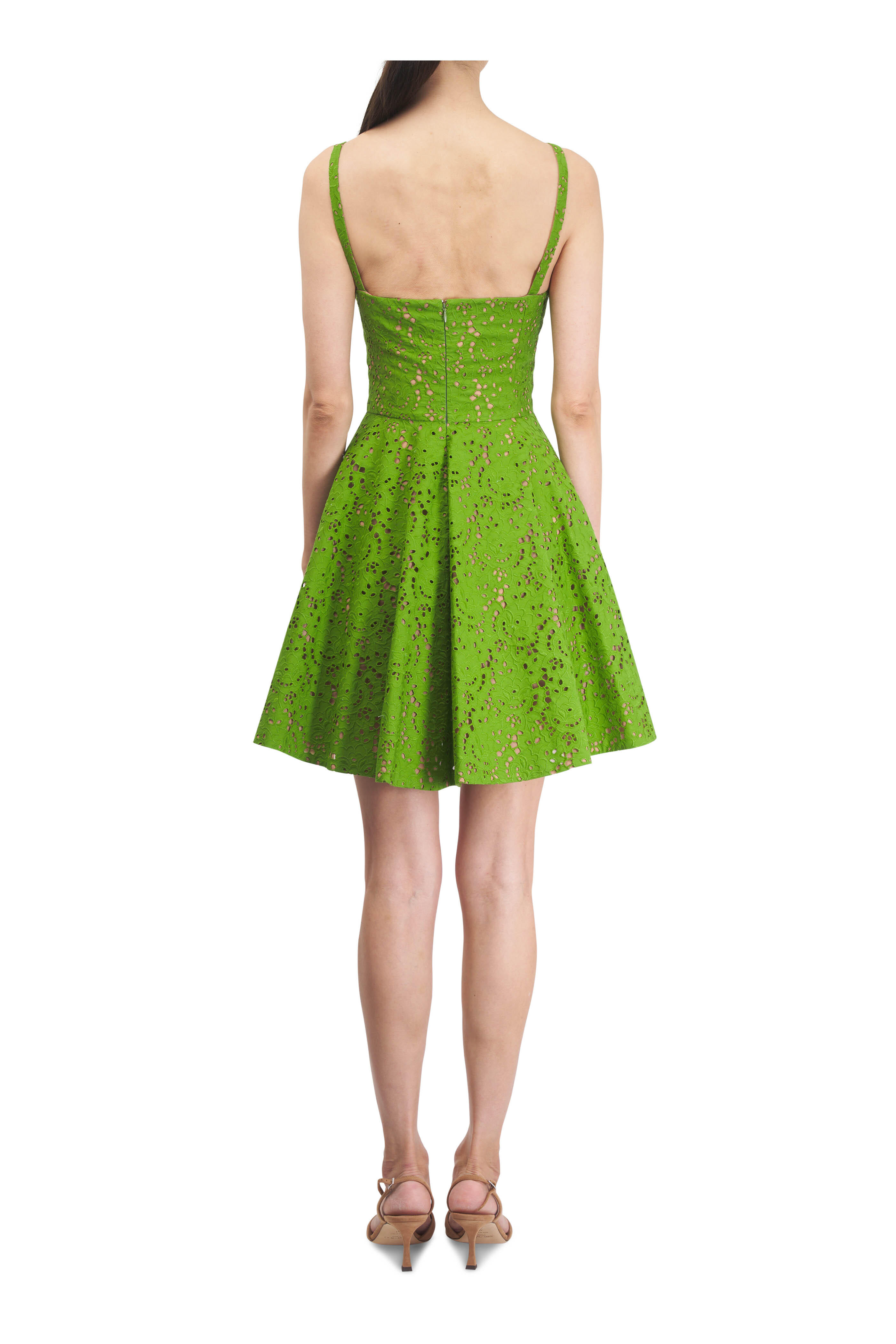 Michael Kors Collection - Palm Green Broderie Anglaise Cotton Dress