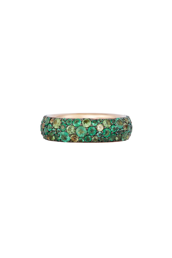 Walters Faith - OC x WF 18K Emerald & Tsavorite Band Ring