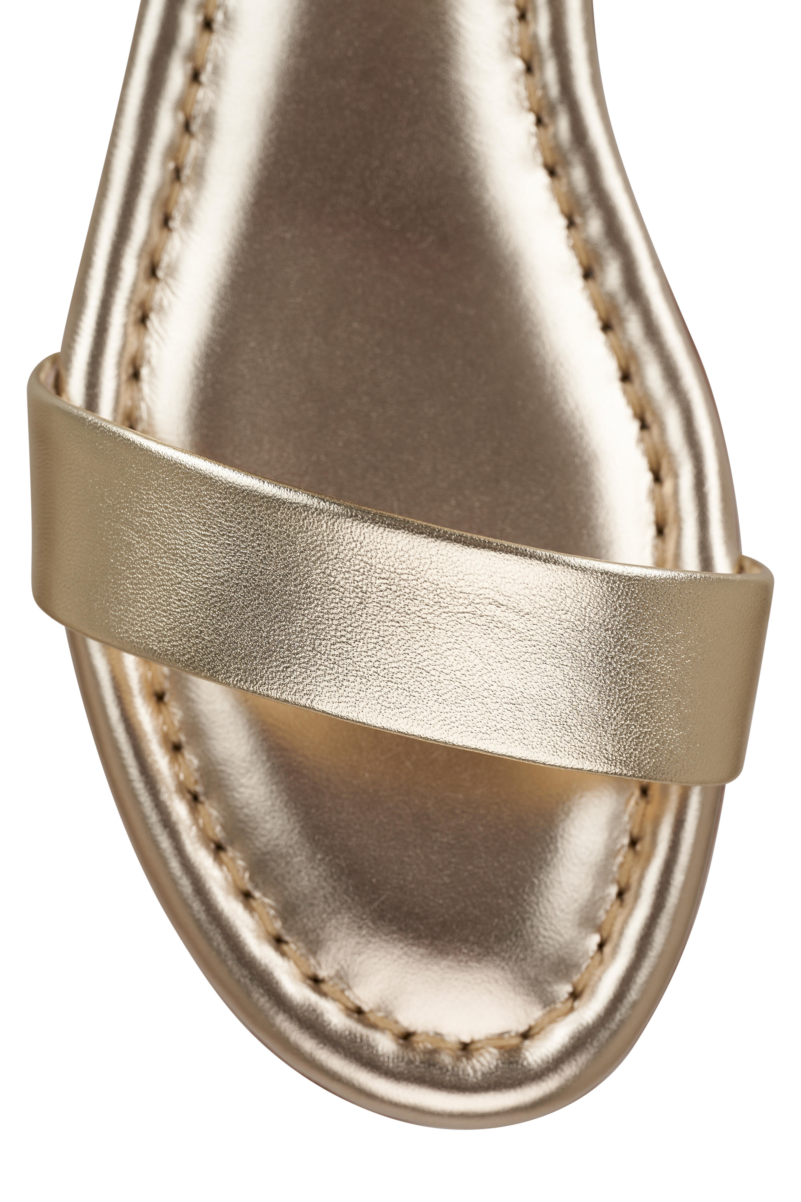 Christian Louboutin - Sweet Jane Platinum Nappa Leather Flat Sandal