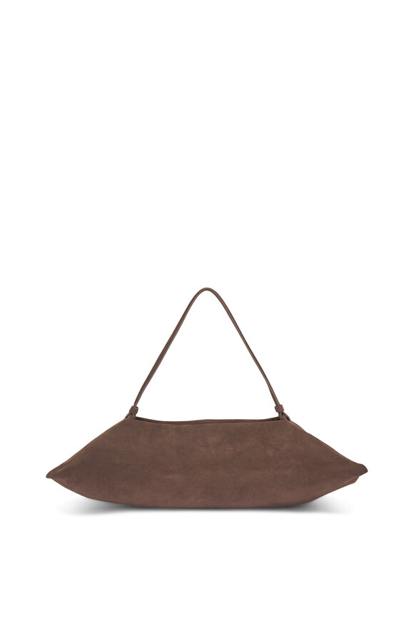Altuzarra Origami Pewter Suede Shoulder Bag - view 3