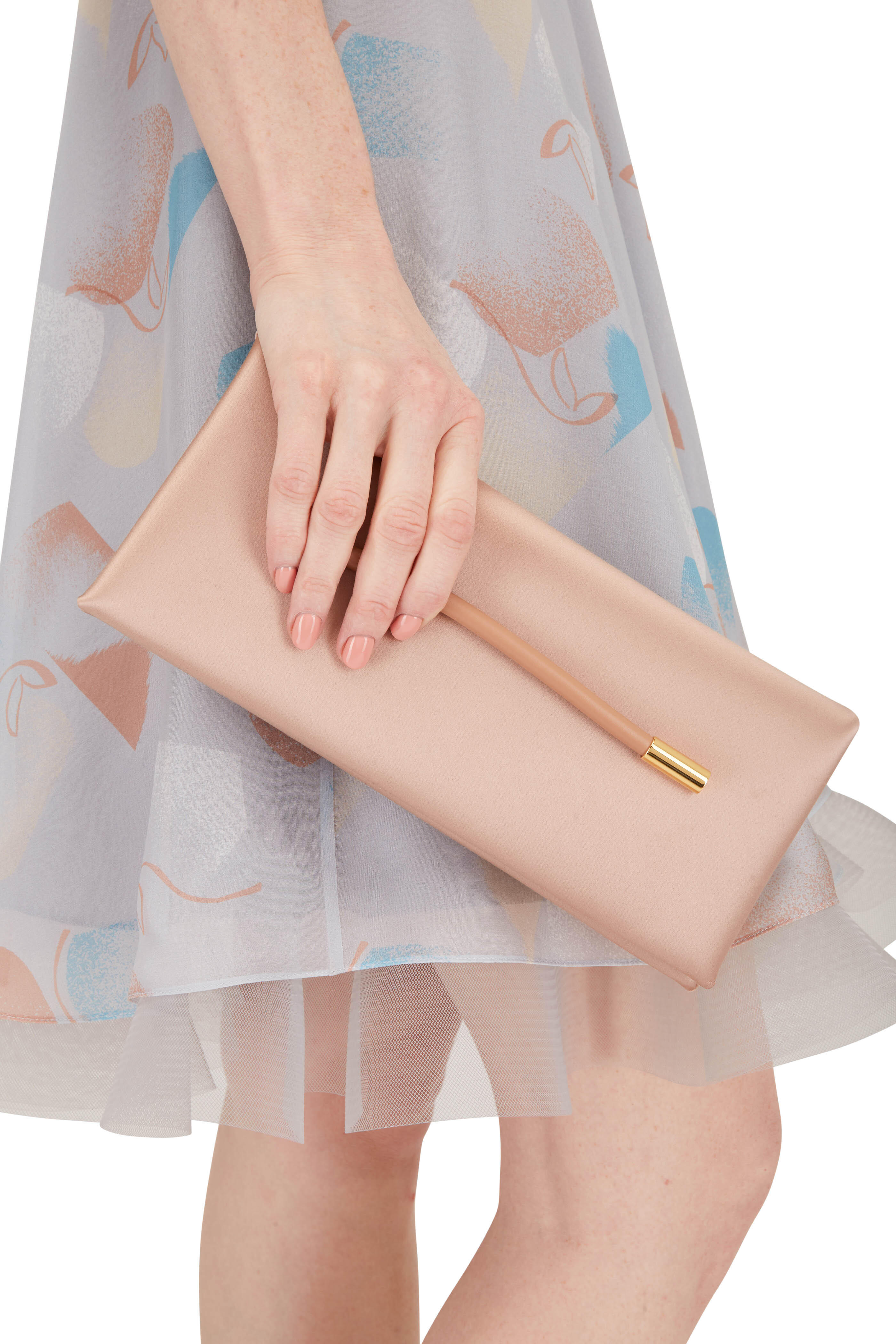 Tom Ford - Ava Blush Nude Satin Clutch